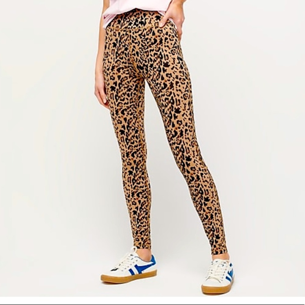 J. CREW 7/8 High-Rise Leopard Leggings New Size XXL